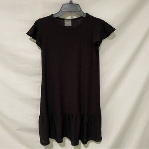 Olivia Rae Women's Elegant Black Eyelet Mini Dress Size Small